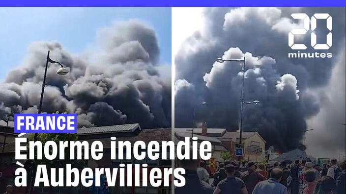 Un énorme incendie déclaré à Aubervilliers #shorts