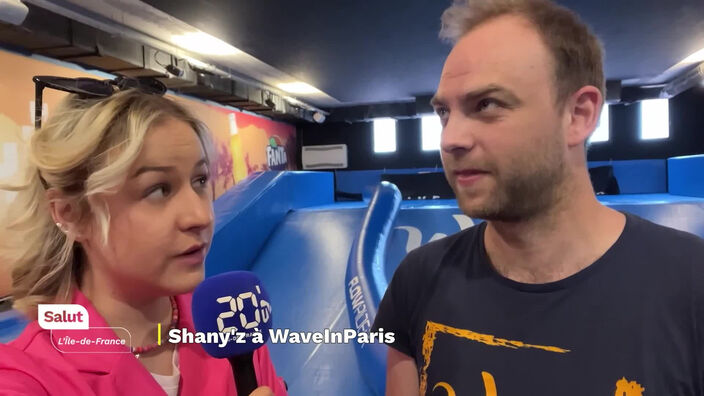 Le Duplex de Shany'z : Shany'z s'essaye au surf à wave in paris 