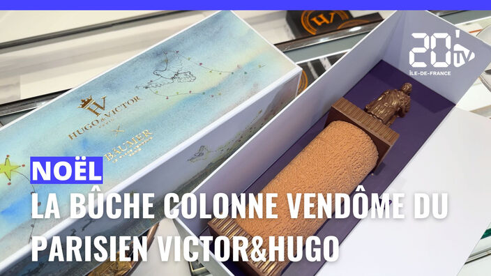 Noël : la bûche Colonne Vendôme du parisien Victor&Hugo