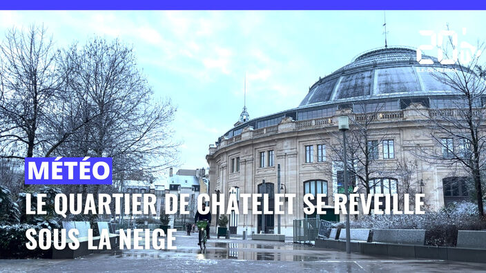 Météo : le quartier Châtelet à Paris se réveille sous la neige