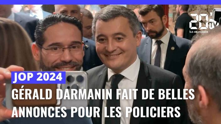 JOP 2024 : Darmanin vient voir les policiers les bras chargés de présents