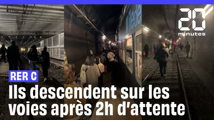 RER C : Après deux heures d'attente, ils décident de descendre sur les voies #shorts