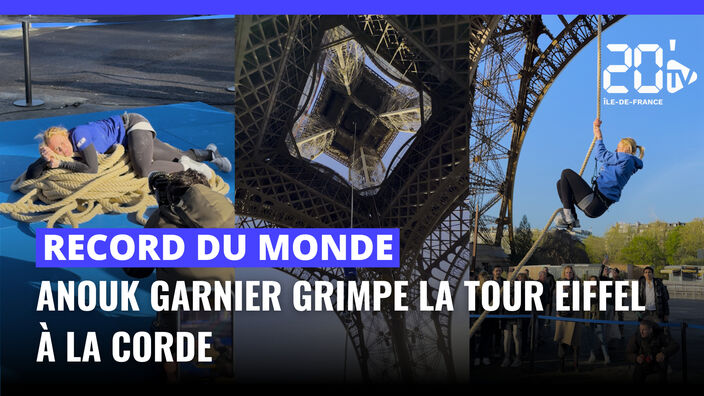 Record du monde : Anouk Garnier grimpe la tour Eiffel à la corde