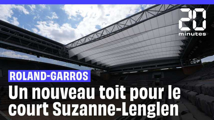 Roland-Garros : Le nouveau toit du court Suzanne-Lenglen installé