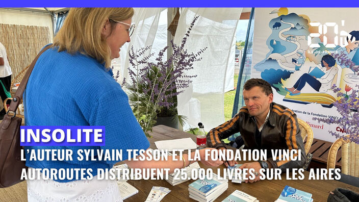 L’auteur Sylvain Tesson et la Fondation Vinci Autoroutes distribuent 25.000 livres sur les aires 